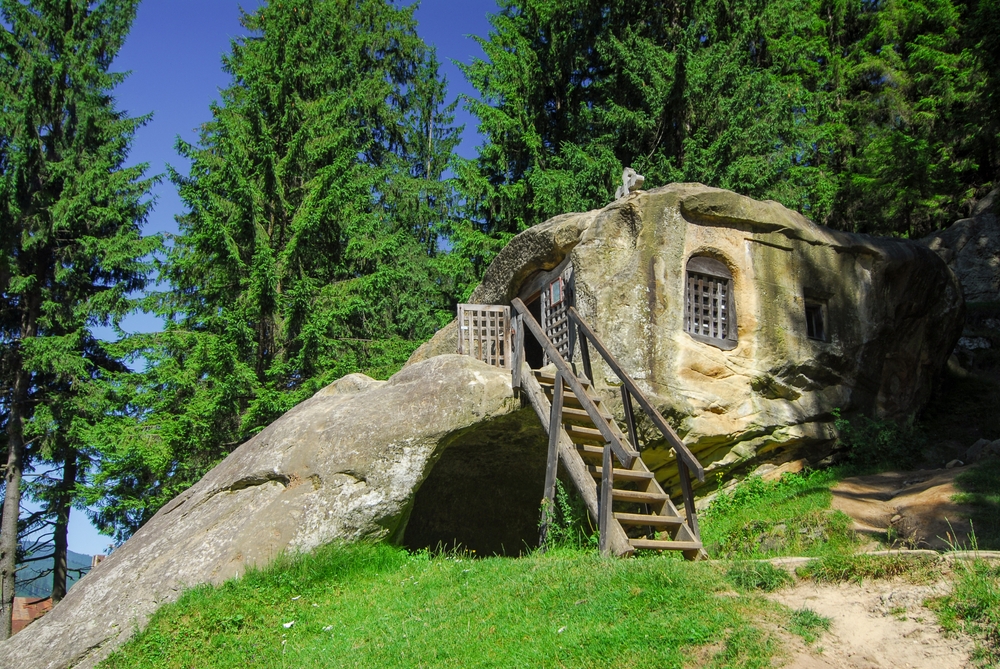 Mysteries and Myths: Uncovering the Legends of Meteora: Daniil the Hermit's cell is a cave dug into a rock, located 1 km from the Putna monastery, where the Venerable Daniil the Hermit lived as a hermit.