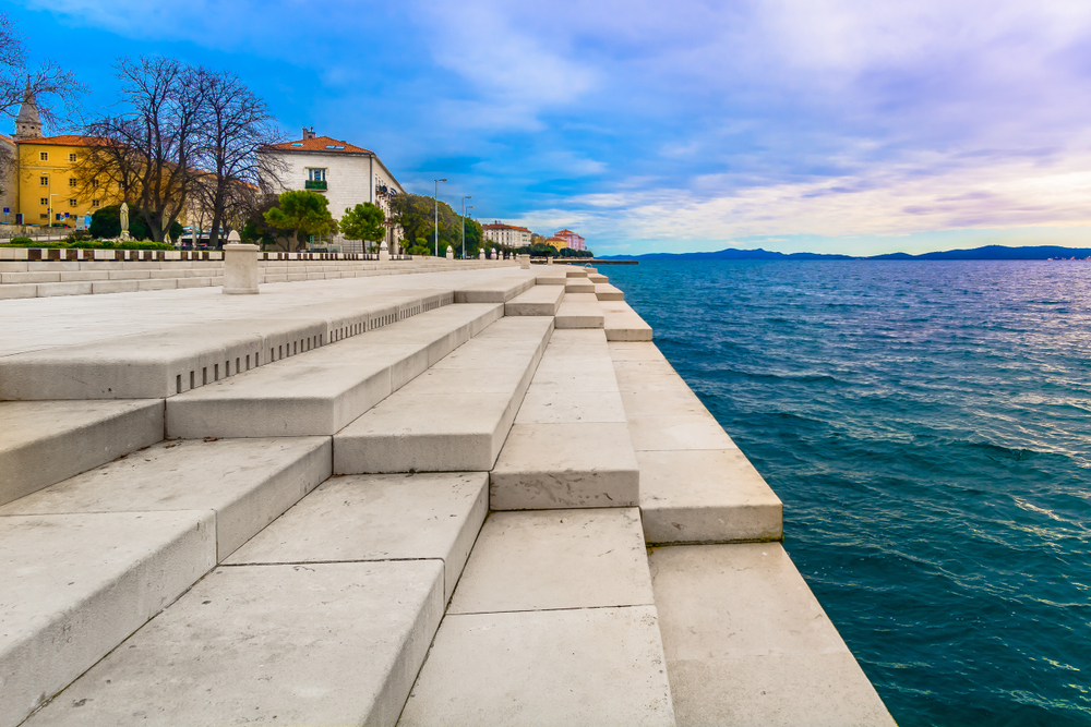 The Biggest Mistakes People Make When Visiting Zadar’s Sea Organ: Scenic view at coastal town Zadar in Croatia, famous riva in city center, Europe. 