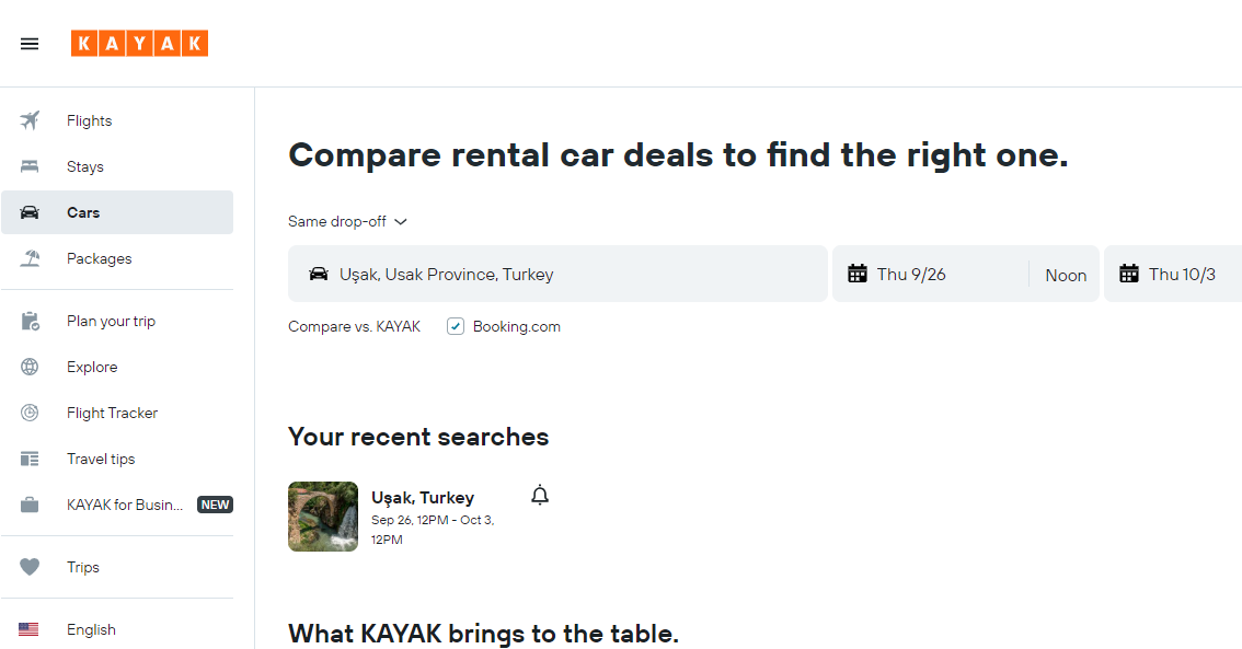 How to Save on Car Rentals with These Comparison Sites: Kayak car rental